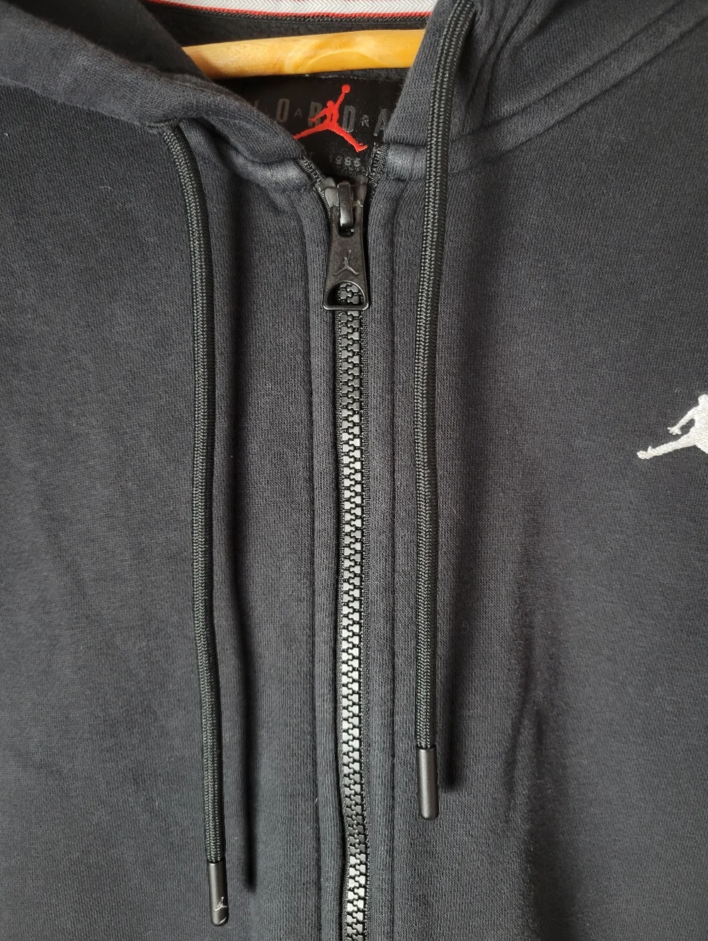 Jordan Brand Full-Zip Hoodie Black Fleece Sweatshirt Mens Size XL